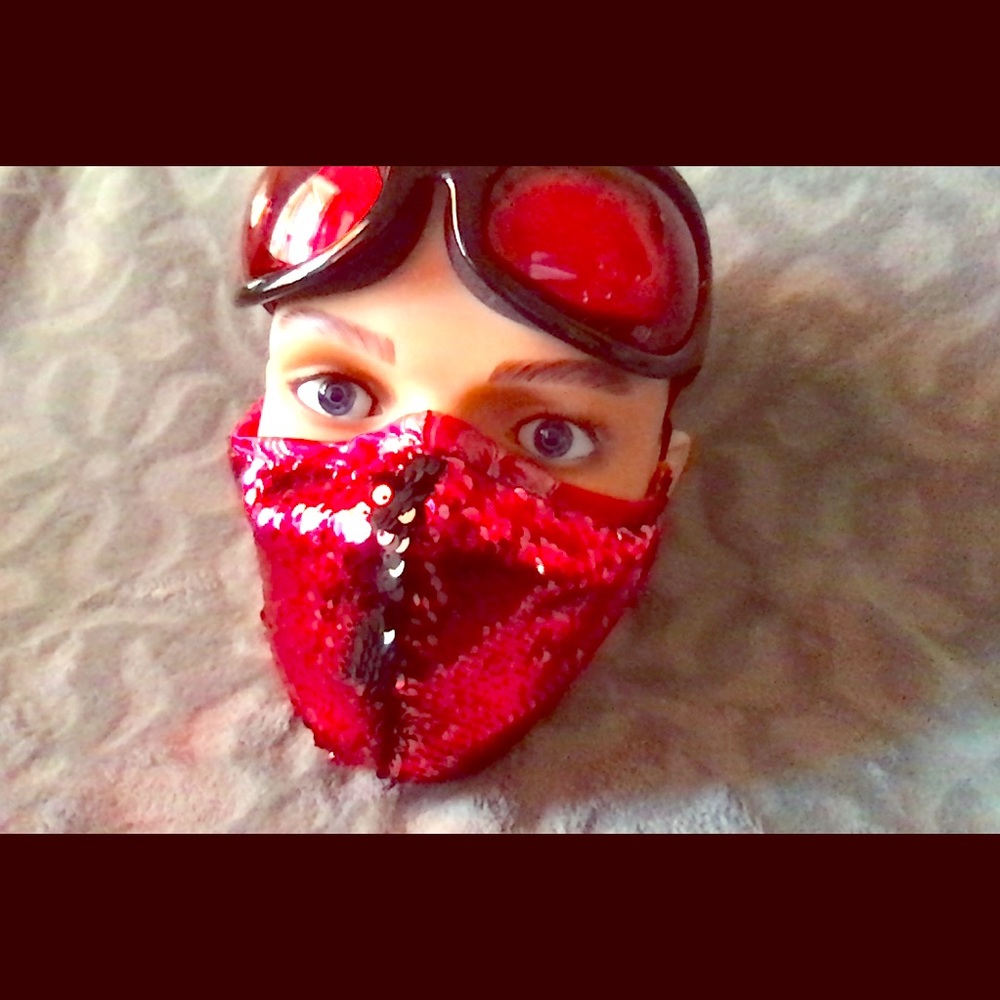 Red spArkle protective mask